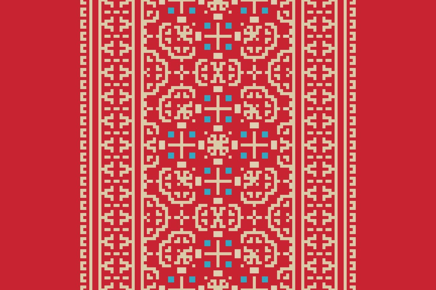 Kurta Pattern Seamless Scandinavian pattern Motif embroidery, Pixel Ikat embroidery Design for Print scandinavian pattern saree ethnic nativity gypsy pattern vector