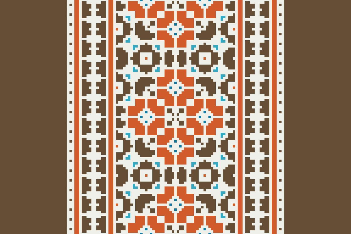 Punjabi Pattern Seamless Bandana print silk Motif embroidery, Pixel Ikat embroidery Design for Print tie dyeing pillowcase sambal puri kurti mughal architecture vector