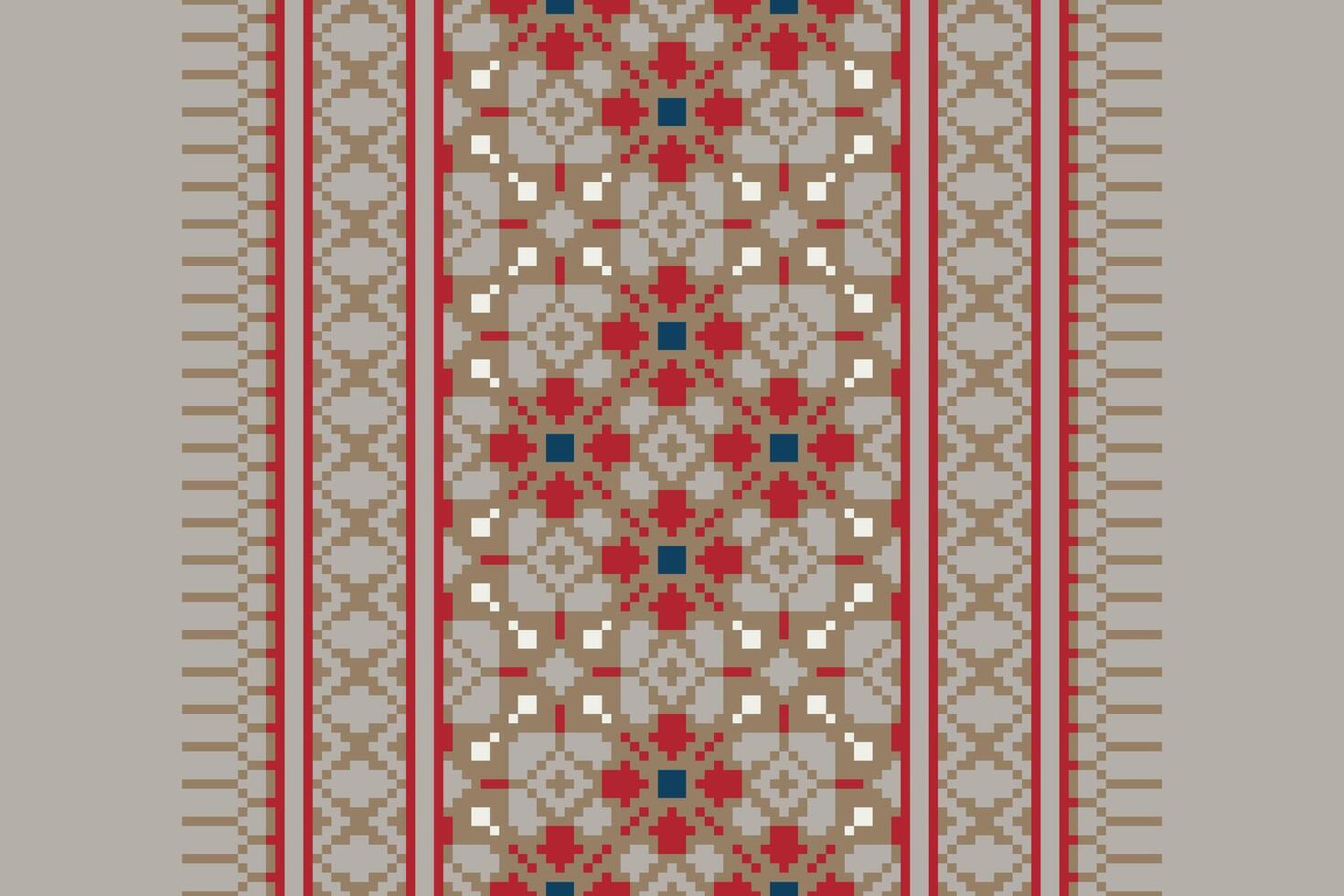 Punjabi Pattern Seamless Bandana print silk Motif embroidery, Pixel Ikat embroidery Design for Print kurta pattern mughal motifs tapestry pattern floral repeat vector