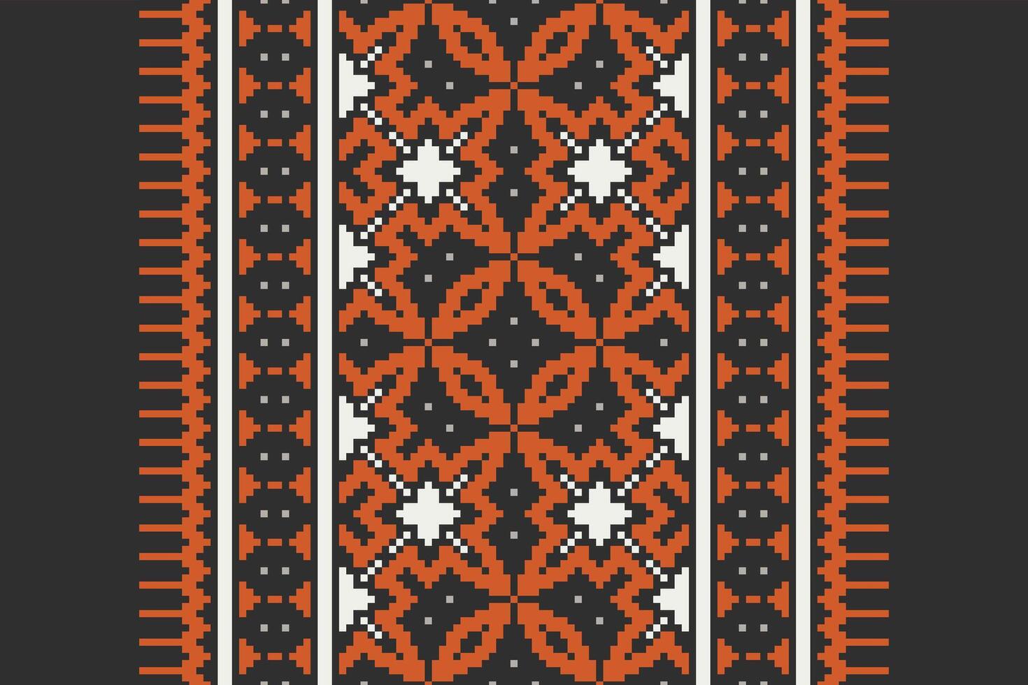 Punjabi Pattern Seamless Bandana print silk Motif embroidery, Pixel Ikat embroidery Design for Print pattern vintage flower folk navajo patchwork pattern vector