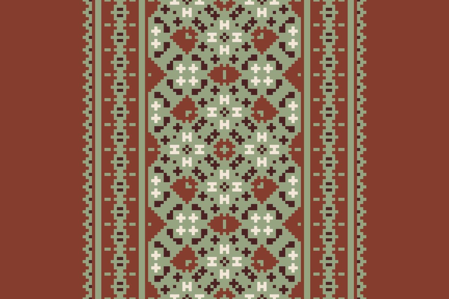 Punjabi Pattern Seamless Mughal architecture Motif embroidery, Pixel Ikat embroidery Design for Print figure tribal ink on cloth patola sari vector