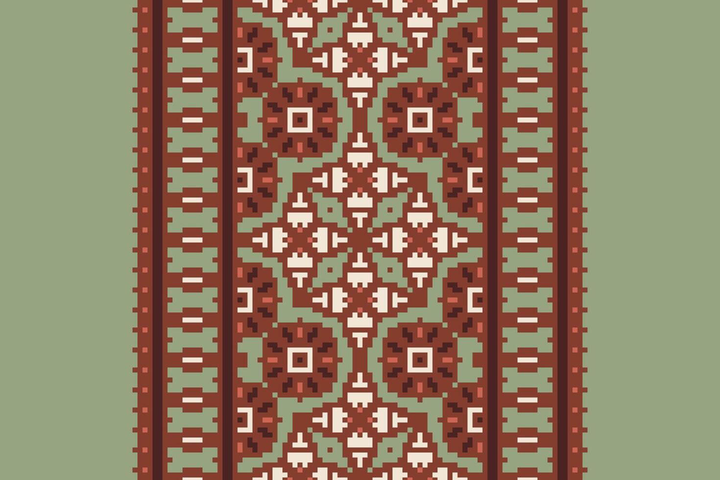 Punjabi Pattern Seamless Mughal architecture Motif embroidery, Pixel Ikat embroidery Design for Print scandinavian pattern saree ethnic nativity gypsy pattern vector