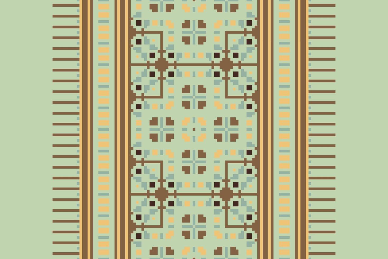 Punjabi Pattern Seamless Scandinavian pattern Motif embroidery, Pixel Ikat embroidery Design for Print indigenous art aboriginal art pattern floral kurti mughal border vector