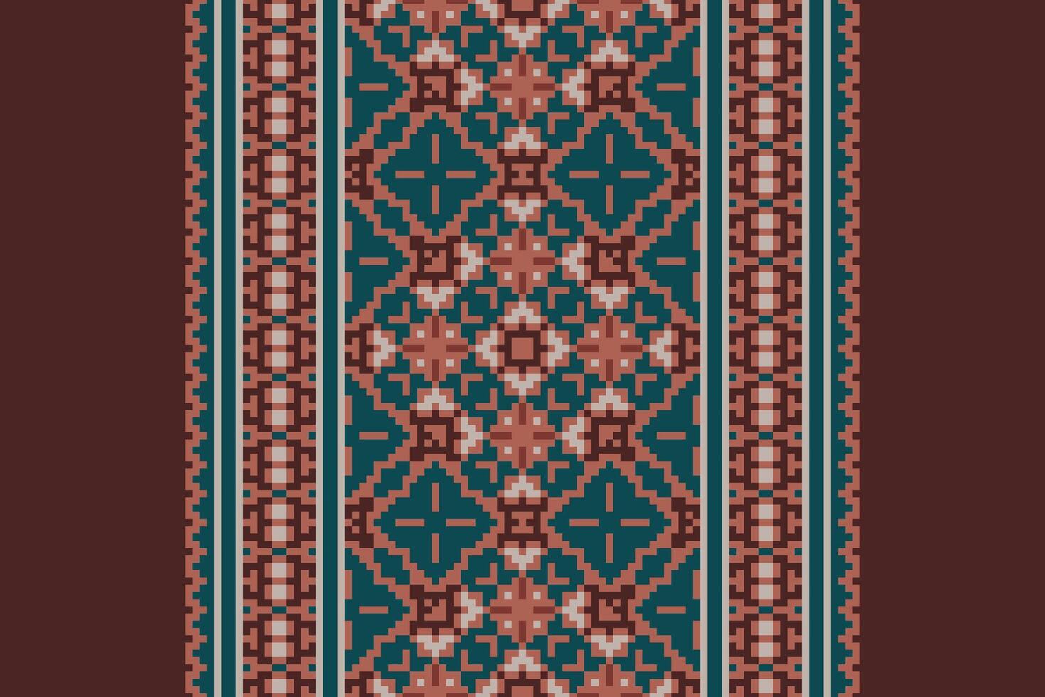 Churidar Pattern Seamless Native American, Motif embroidery, Pixel Ikat embroidery Design for Print indonesian batik motif embroidery native american kurta mughal design vector