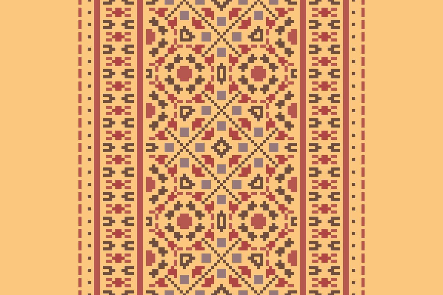 Churidar Pattern Seamless Bandana print silk Motif embroidery, Pixel Ikat embroidery Design for Print Texture fabric saree sari carpet. kurta patola saree vector