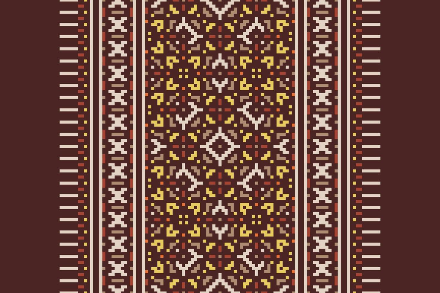 Churidar Pattern Seamless Native American, Motif embroidery, Pixel Ikat embroidery Design for Print tapestry floral kimono repeat pattern lacing spanish motif vector
