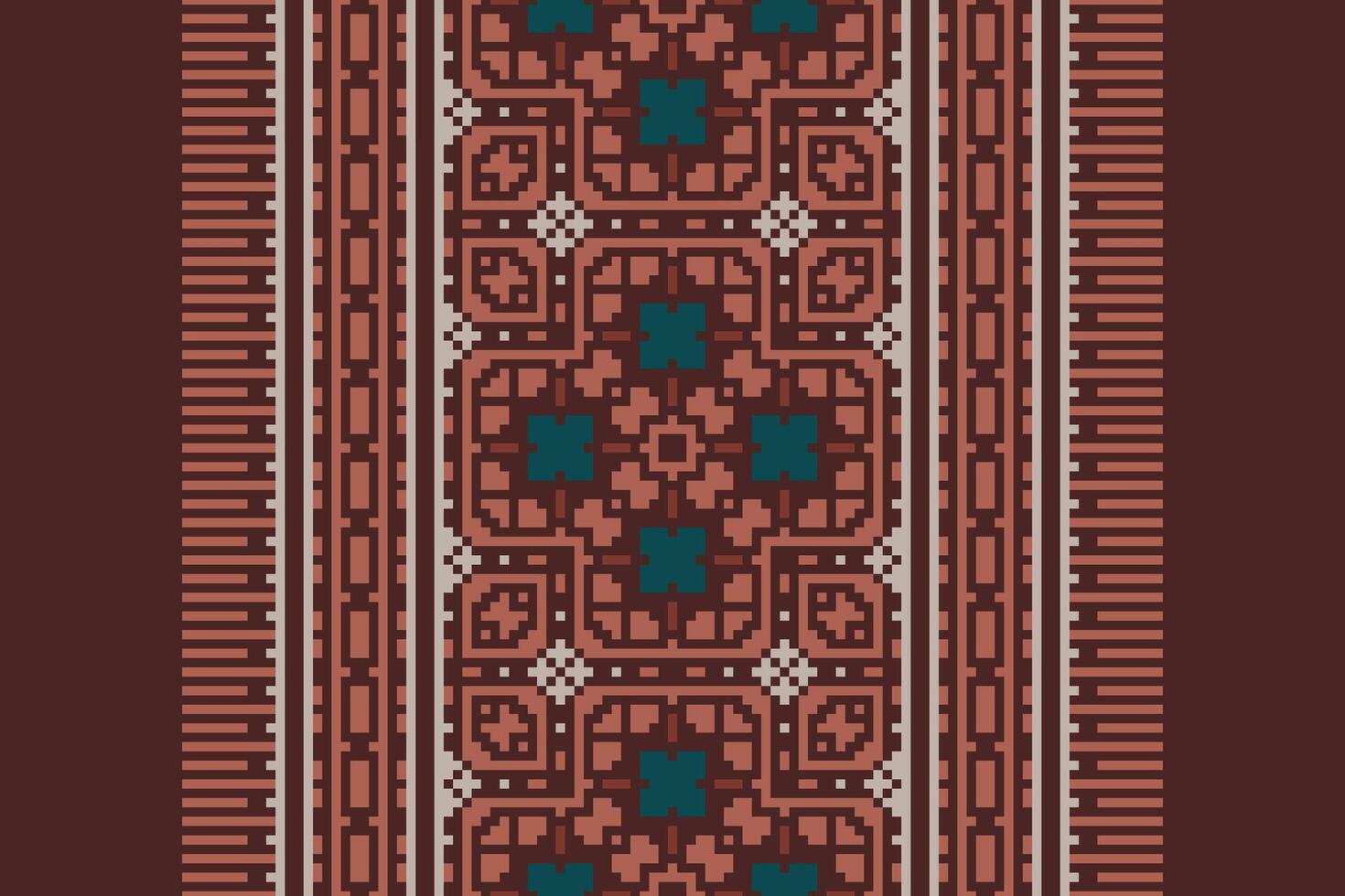 Churidar Pattern Seamless Native American, Motif embroidery, Pixel Ikat embroidery Design for Print indigenous art aboriginal art pattern floral kurti mughal border vector