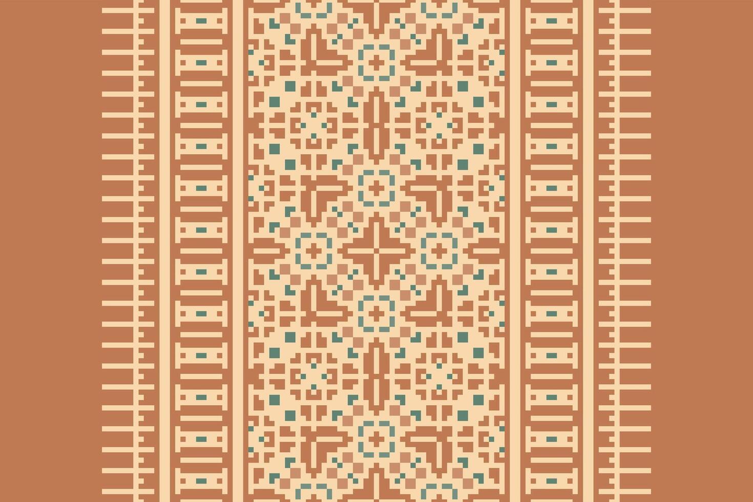 Churidar Pattern Seamless Bandana print silk Motif embroidery, Pixel Ikat embroidery Design for Print scandinavian pattern saree ethnic nativity gypsy pattern vector