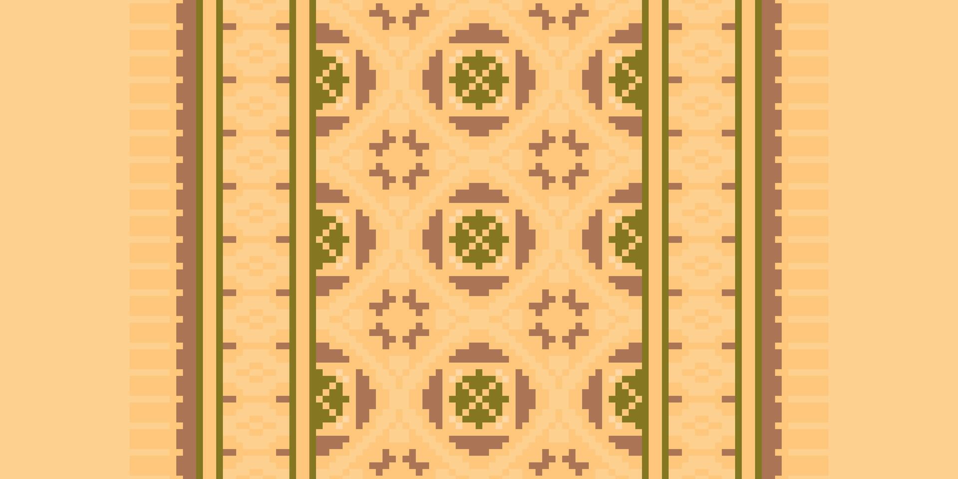 Nordic pattern Seamless Bandana print silk Motif embroidery, Pixel Ikat embroidery Design for Print vyshyvanka placemat quilt sarong sarong beach kurtis Indian motifs vector