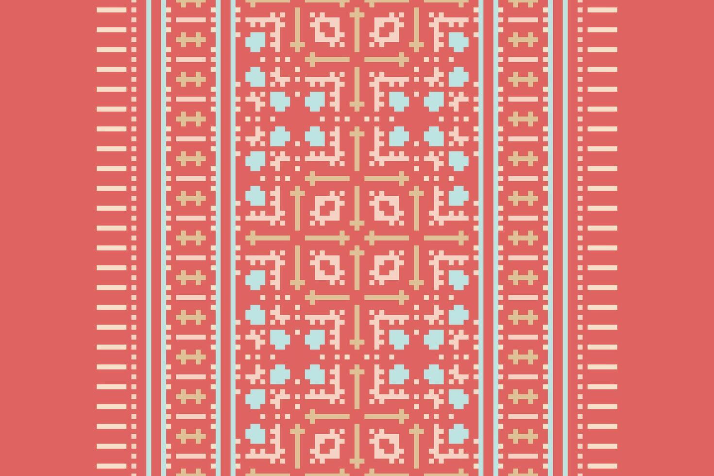 Churidar Pattern Seamless Mughal architecture Motif embroidery, Pixel Ikat embroidery Design for Print egyptian pattern tibetan mandala bandanna vector