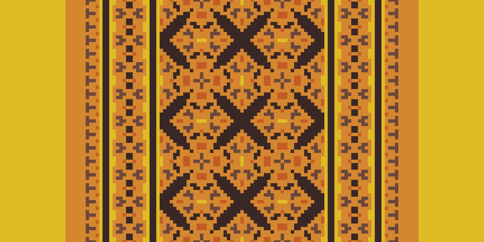 Nordic pattern Seamless Bandana print silk Motif embroidery, Pixel Ikat embroidery Design for Print kurta pattern mughal motifs tapestry pattern floral repeat vector