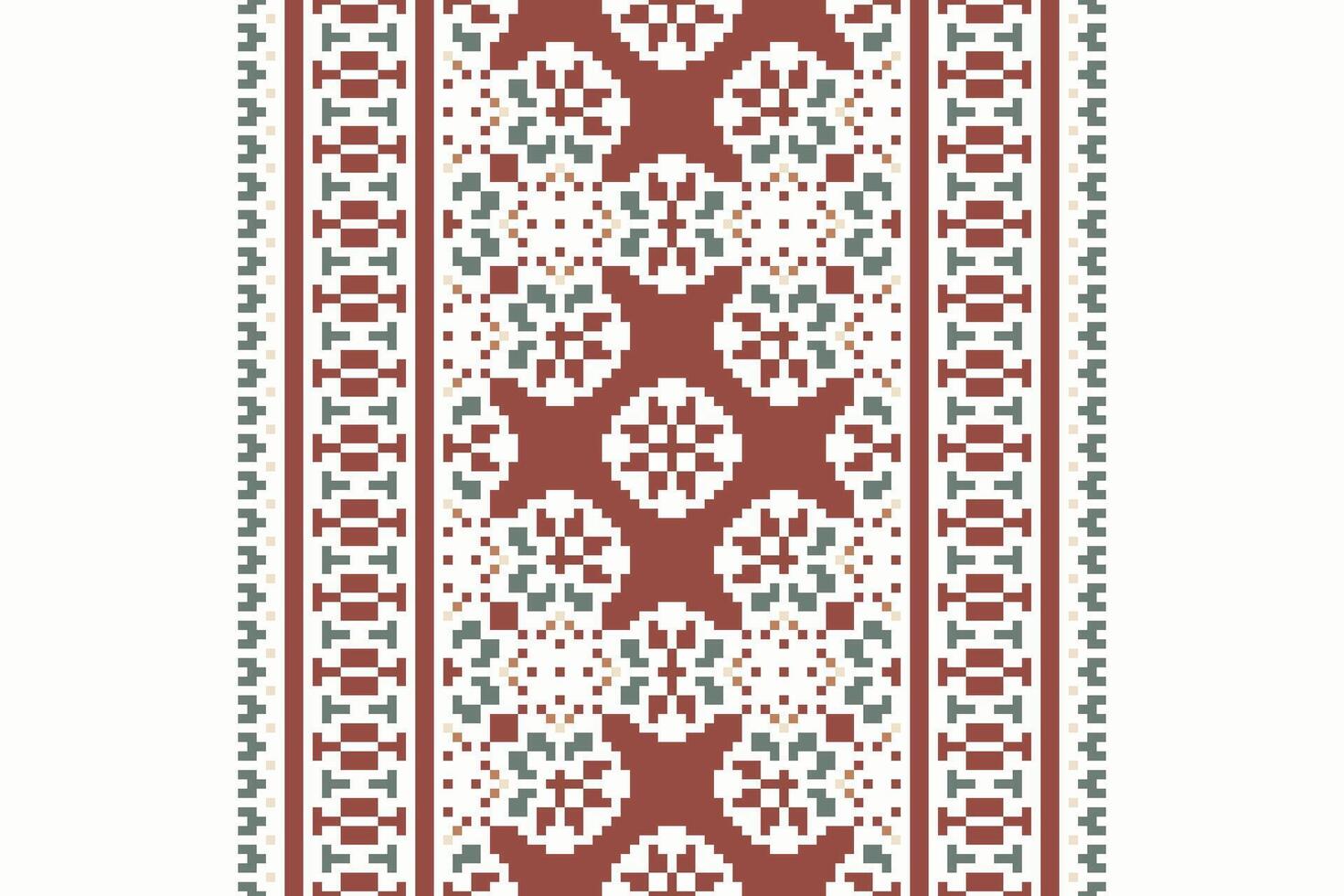 Churidar Pattern Seamless Scandinavian pattern Motif embroidery, Pixel Ikat embroidery Design for Print figure tribal ink on cloth patola sari vector