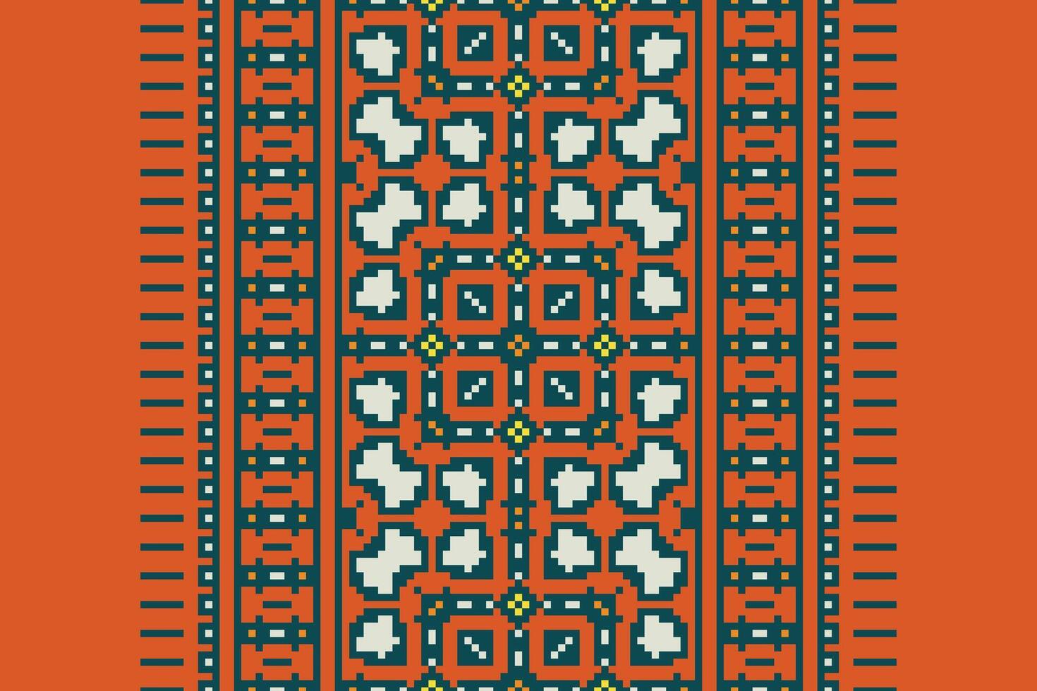 Dhoti Pattern Seamless Native American, Motif embroidery, Pixel Ikat embroidery Design for Print tapestry floral kimono repeat pattern lacing spanish motif vector