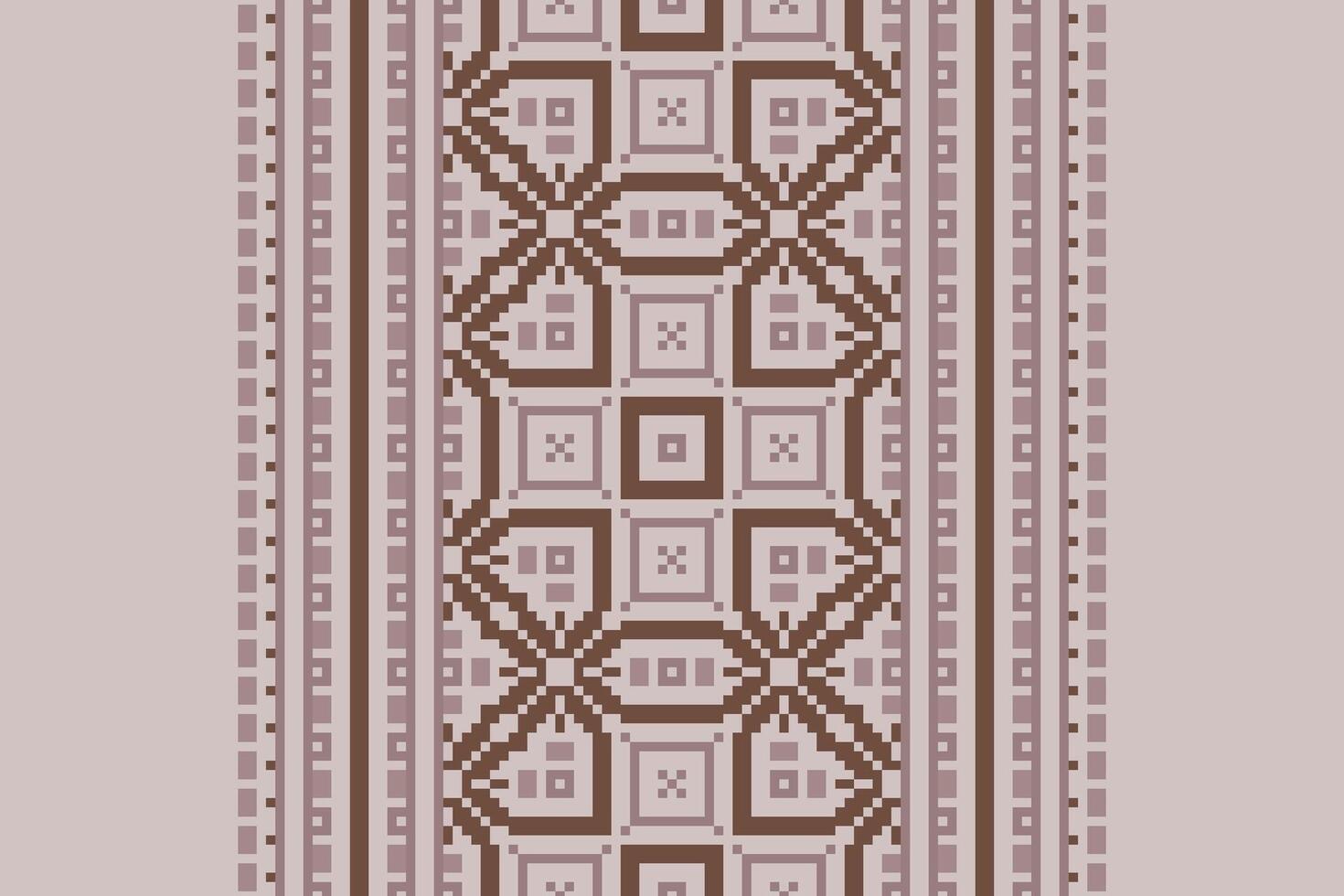 Dhoti Pattern Seamless Native American, Motif embroidery, Pixel Ikat embroidery Design for Print indonesian batik motif embroidery native american kurta mughal design vector