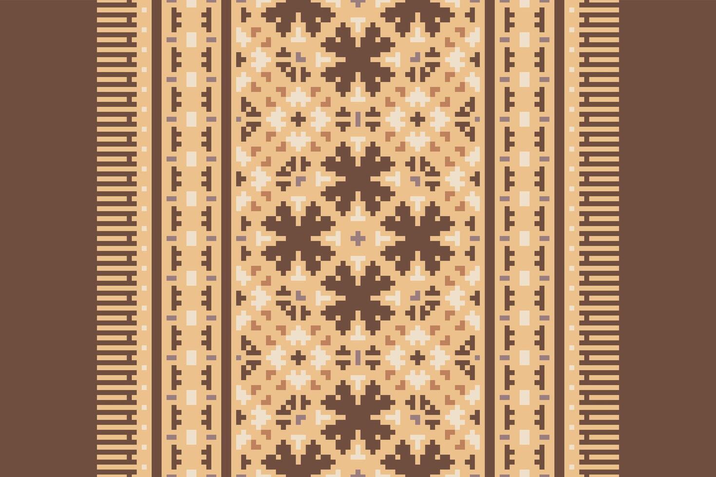 Dhoti Pattern Seamless Native American, Motif embroidery, Pixel Ikat embroidery Design for Print Texture fabric saree sari carpet. kurta patola saree vector
