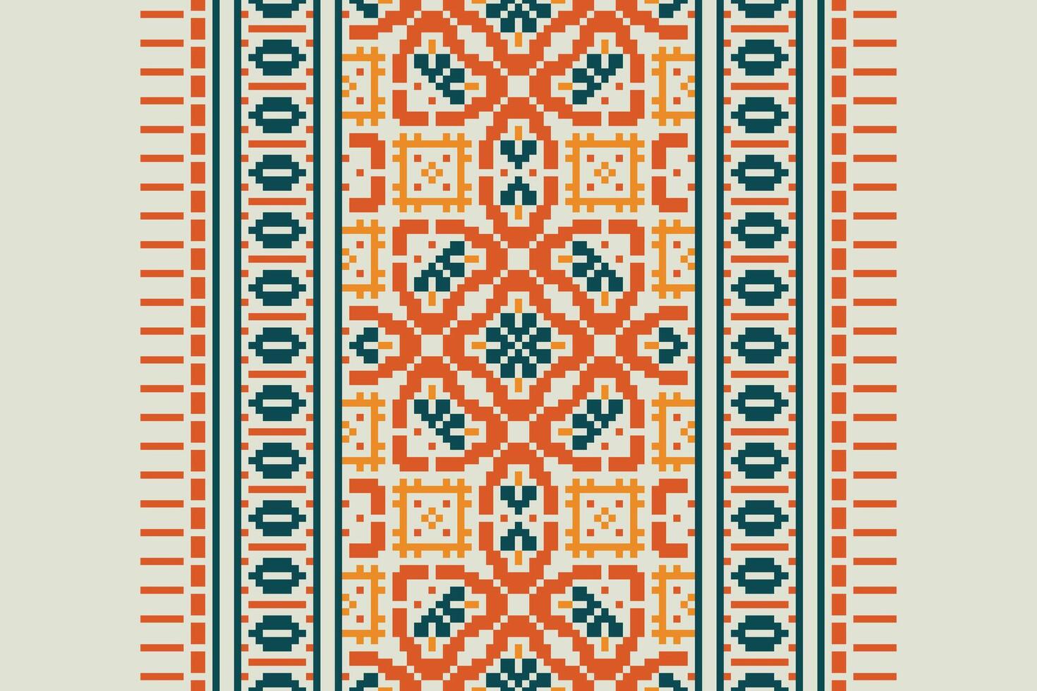 Dhoti Pattern Seamless Native American, Motif embroidery, Pixel Ikat embroidery Design for Print scarf hijab pattern kerchief Pixel Ikat Silk kurti model mughal patterns vector