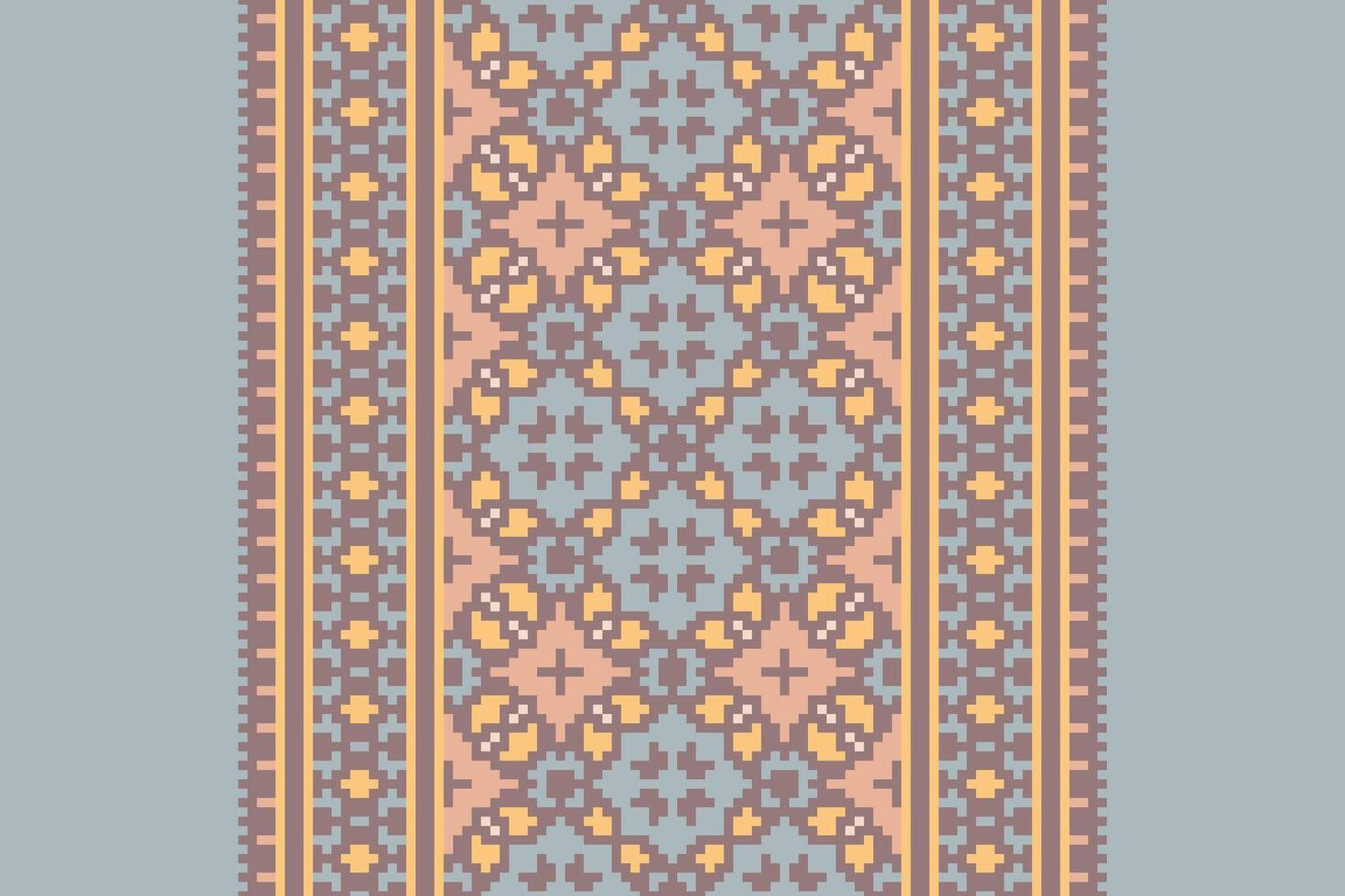 Dhoti Pattern Seamless Bandana print silk Motif embroidery, Pixel Ikat embroidery Design for Print egyptian pattern tibetan mandala bandanna vector