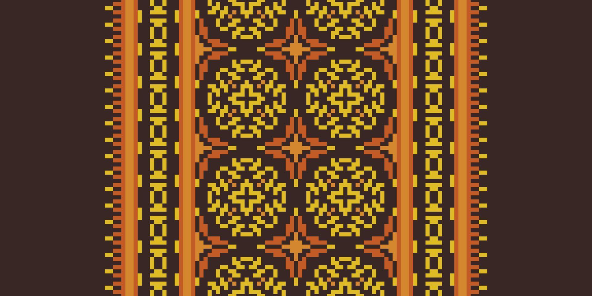 Nordic pattern Seamless Bandana print silk Motif embroidery, Pixel Ikat embroidery Design for Print egyptian hieroglyphs tibetan geo pattern vector