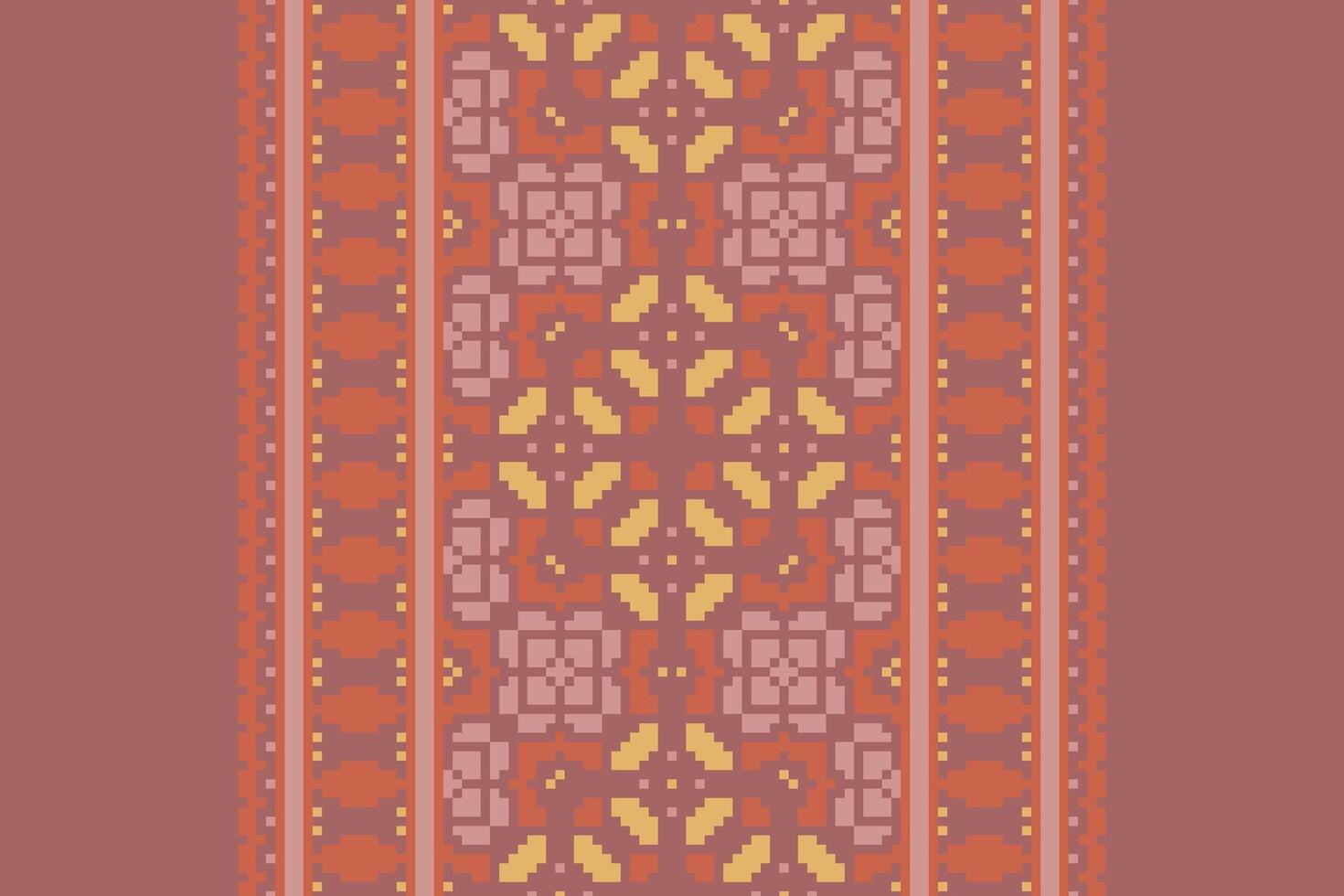 Dhoti Pattern Seamless Mughal architecture Motif embroidery, Pixel Ikat embroidery Design for Print scandinavian pattern saree ethnic nativity gypsy pattern vector