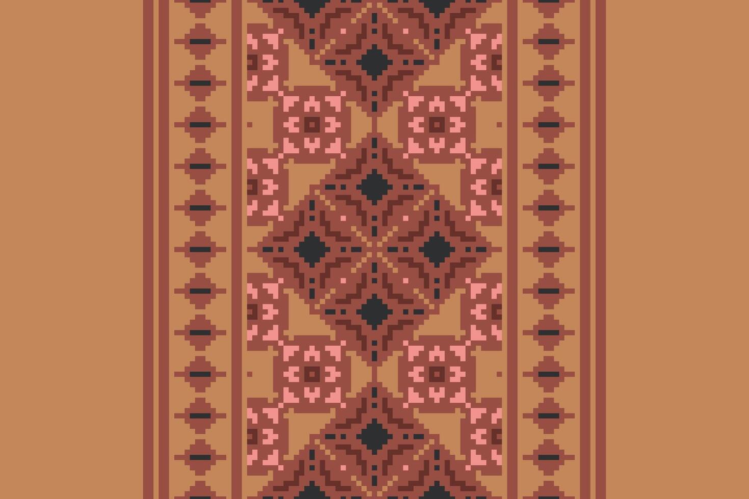 Dhoti Pattern Seamless Mughal architecture Motif embroidery, Pixel Ikat embroidery Design for Print scarf hijab pattern kerchief Pixel Ikat Silk kurti model mughal patterns vector