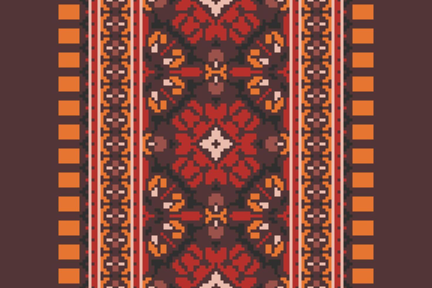 Dhoti Pants Pattern Seamless Native American, Motif embroidery, Pixel Ikat embroidery Design for Print indonesian batik motif embroidery native american kurta mughal design vector