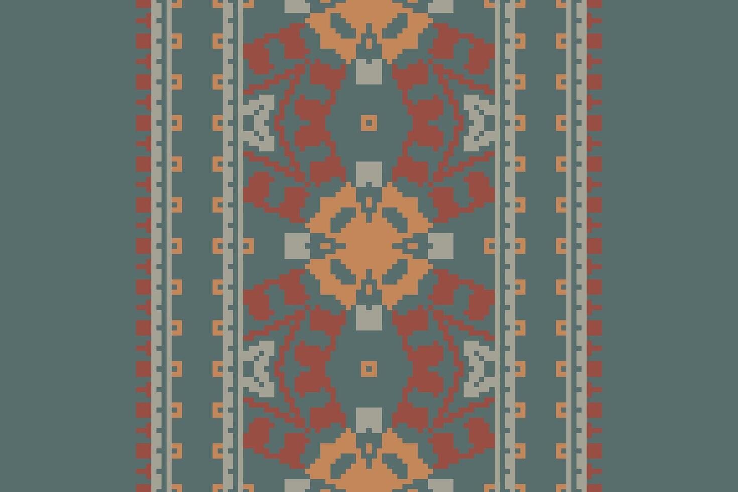 Dhoti Pattern Seamless Scandinavian pattern Motif embroidery, Pixel Ikat embroidery Design for Print jacquard slavic pattern folklore pattern kente arabesque vector