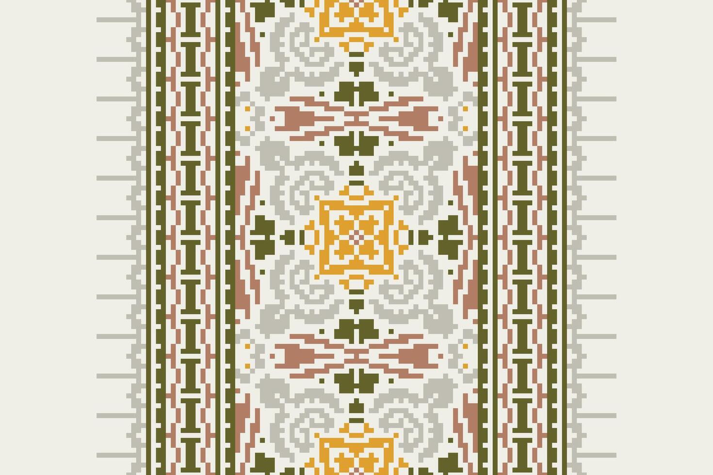 Dhoti Pants Pattern Seamless Native American, Motif embroidery, Pixel Ikat embroidery Design for Print border embroidery ancient egypt vector