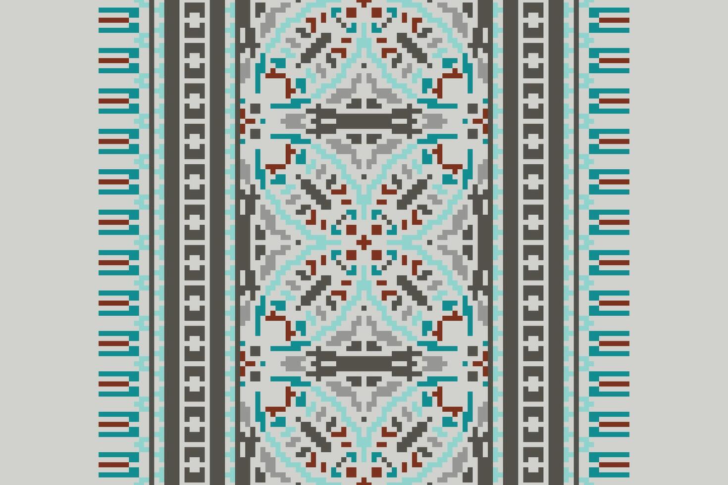 Dhoti Pants Pattern Seamless Bandana print silk Motif embroidery, Pixel Ikat embroidery Design for Print kurta pattern mughal motifs tapestry pattern floral repeat vector