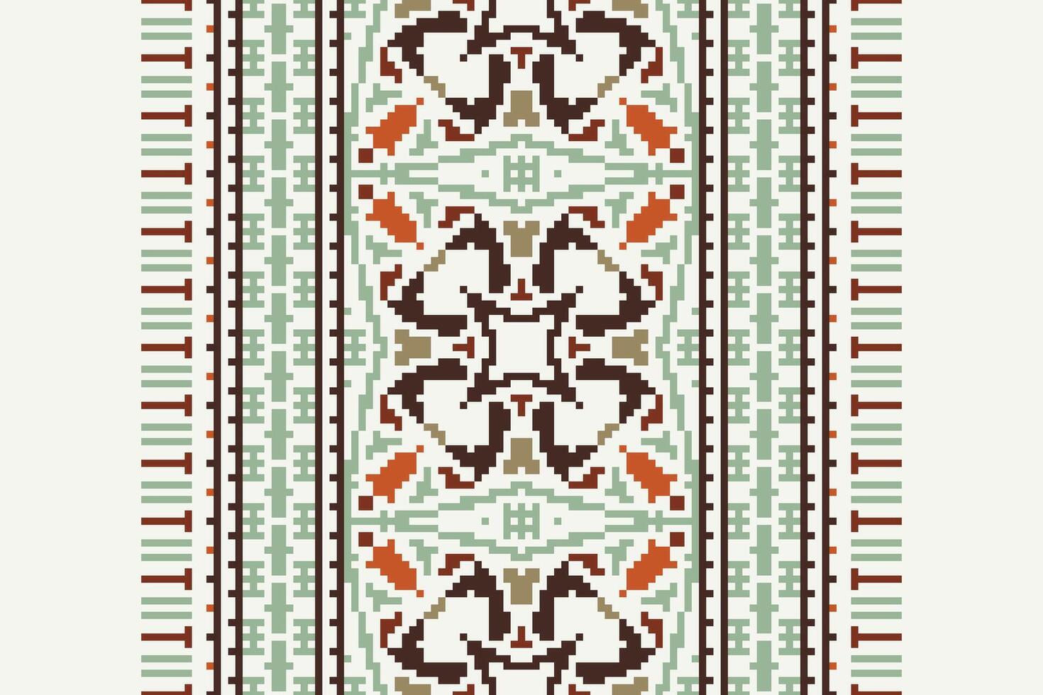 Dhoti Pants Pattern Seamless Bandana print silk Motif embroidery, Pixel Ikat embroidery Design for Print tie dyeing pillowcase sambal puri kurti mughal architecture vector