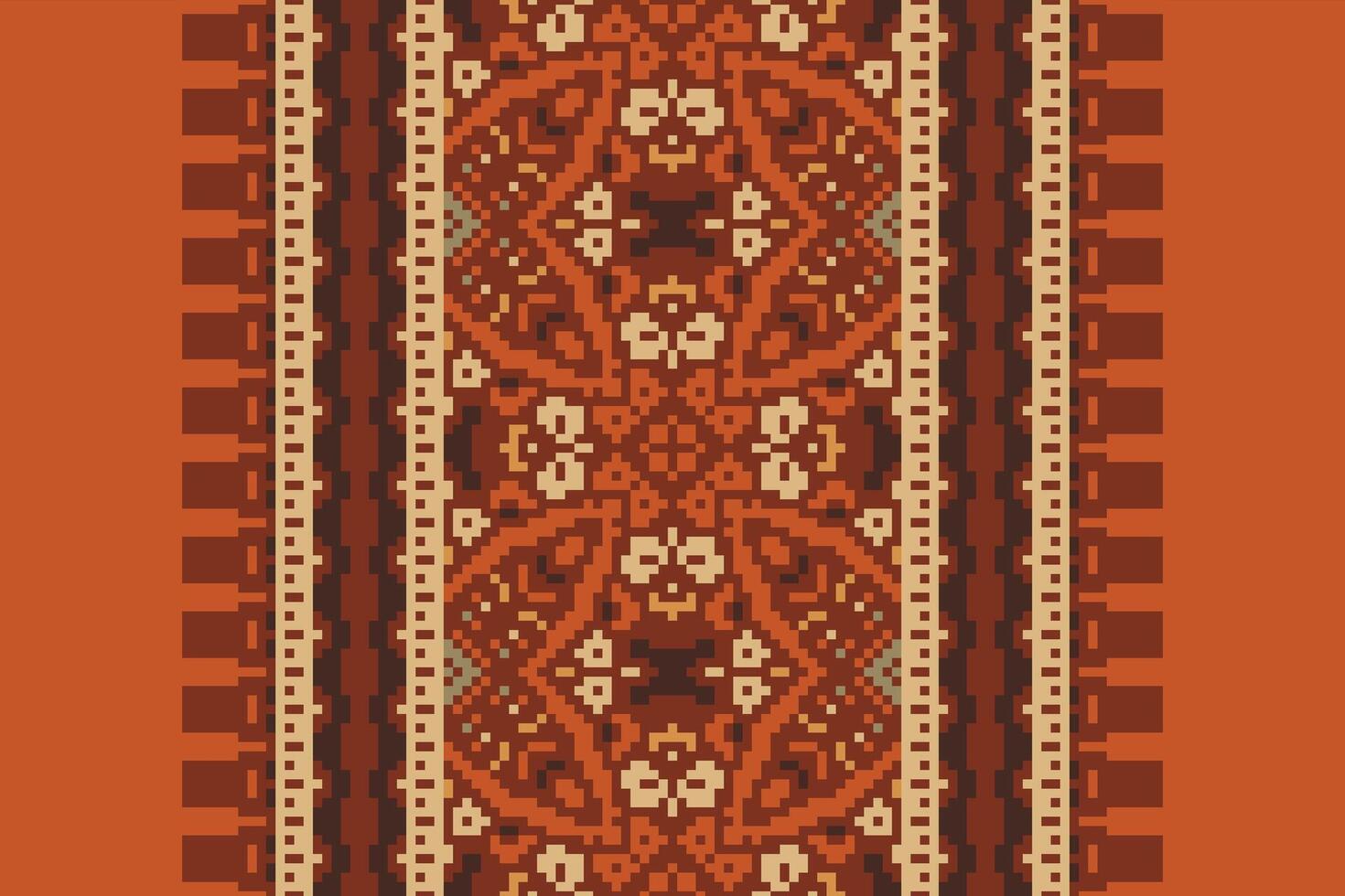 Dhoti Pants Pattern Seamless Bandana print silk Motif embroidery, Pixel Ikat embroidery Design for Print Texture fabric saree sari carpet. kurta patola saree vector