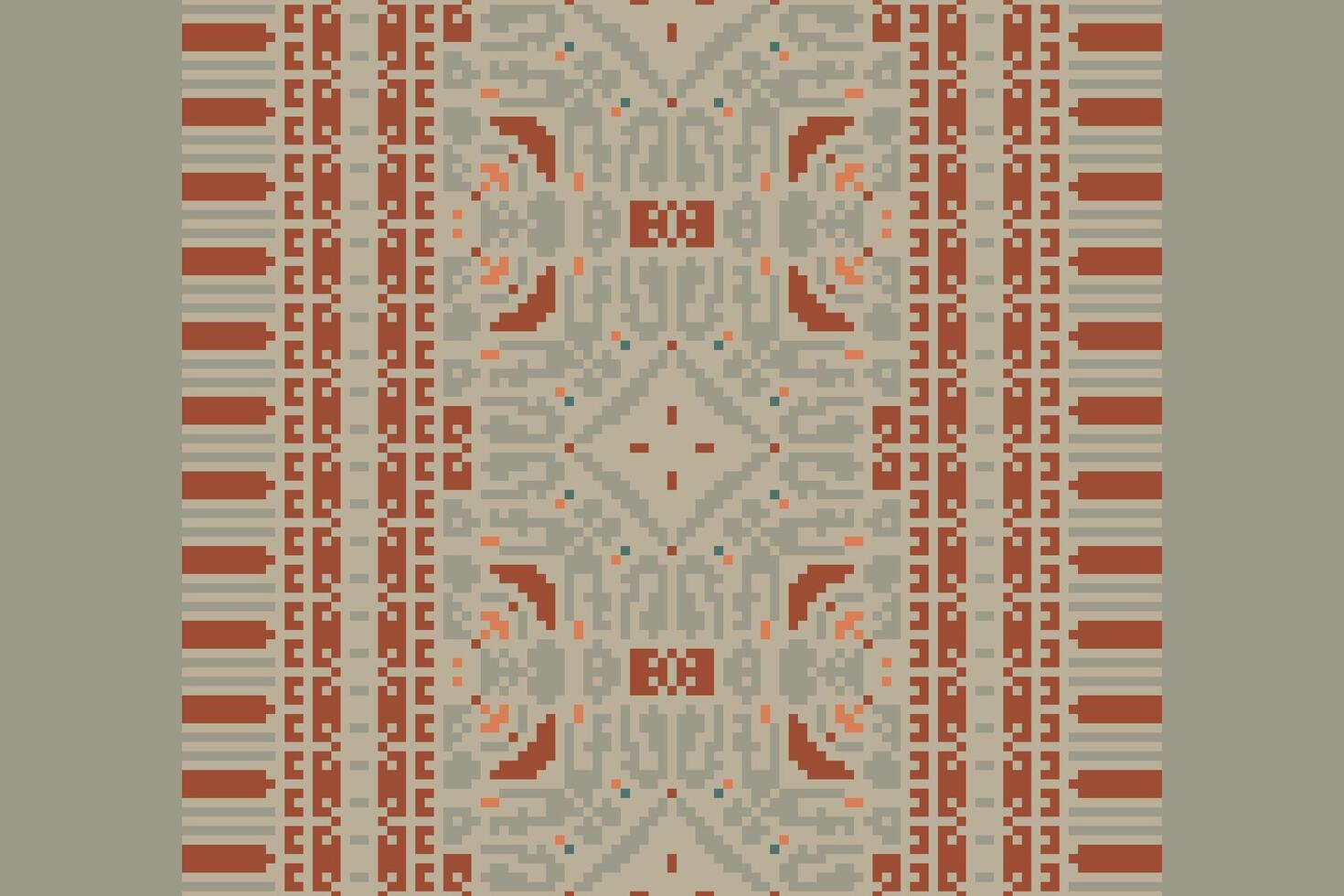 Dhoti Pants Pattern Seamless Mughal architecture Motif embroidery, Pixel Ikat embroidery Design for Print vyshyvanka placemat quilt sarong sarong beach kurtis Indian motifs vector