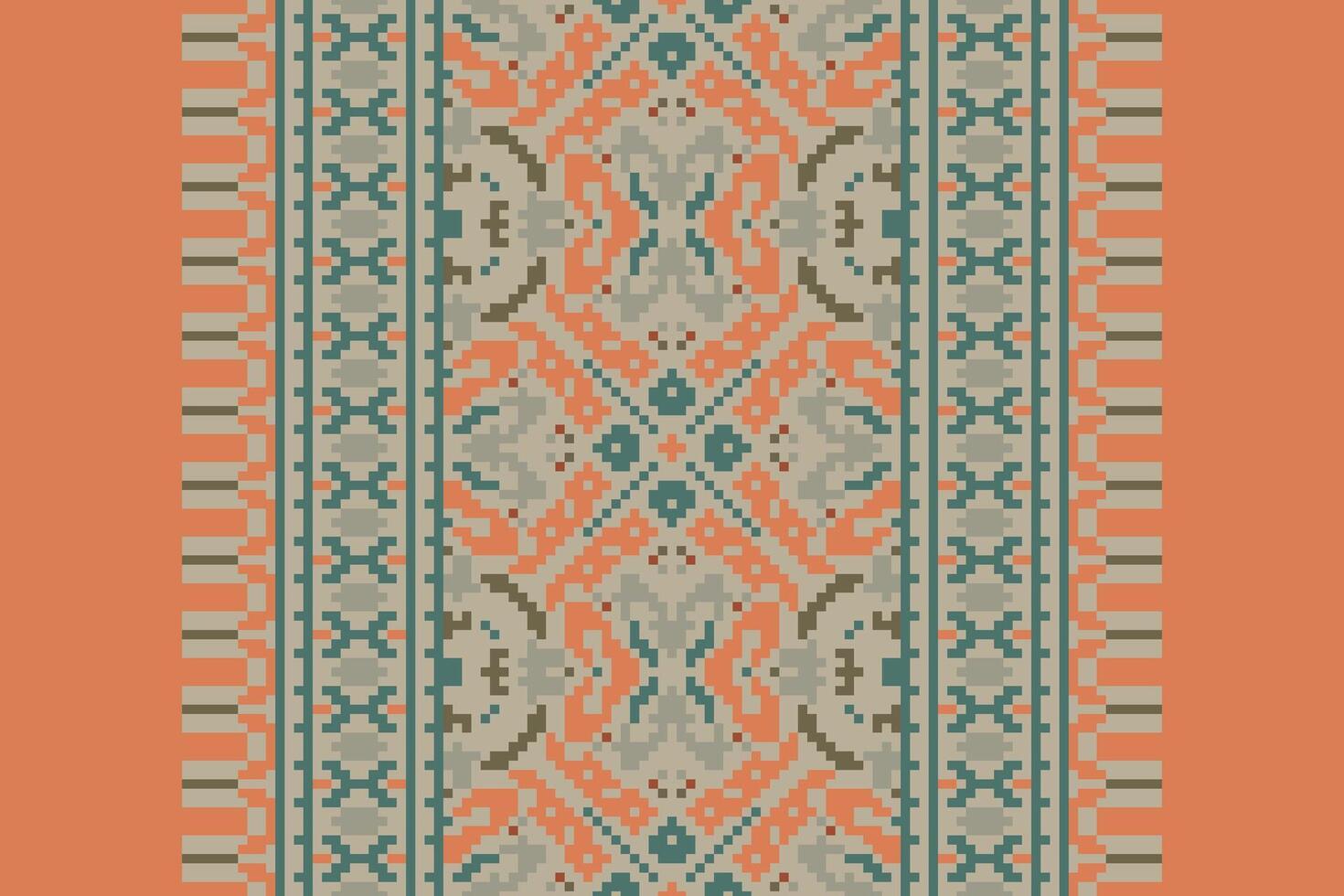 Dhoti Pants Pattern Seamless Mughal architecture Motif embroidery, Pixel Ikat embroidery Design for Print scarf hijab pattern kerchief Pixel Ikat Silk kurti model mughal patterns vector