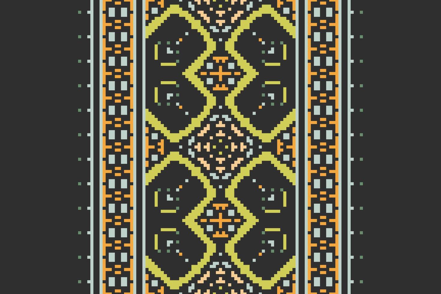 Dhoti Pants Pattern Seamless Scandinavian pattern Motif embroidery, Pixel Ikat embroidery Design for Print border embroidery ancient egypt vector