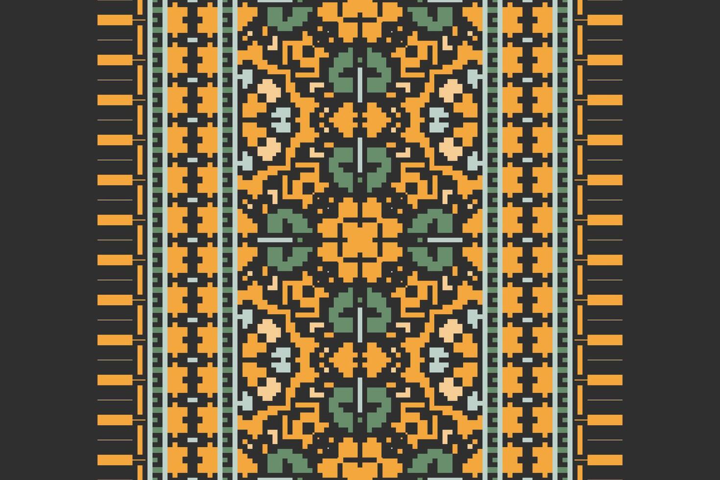 Dhoti Pants Pattern Seamless Scandinavian pattern Motif embroidery, Pixel Ikat embroidery Design for Print figure tribal ink on cloth patola sari vector