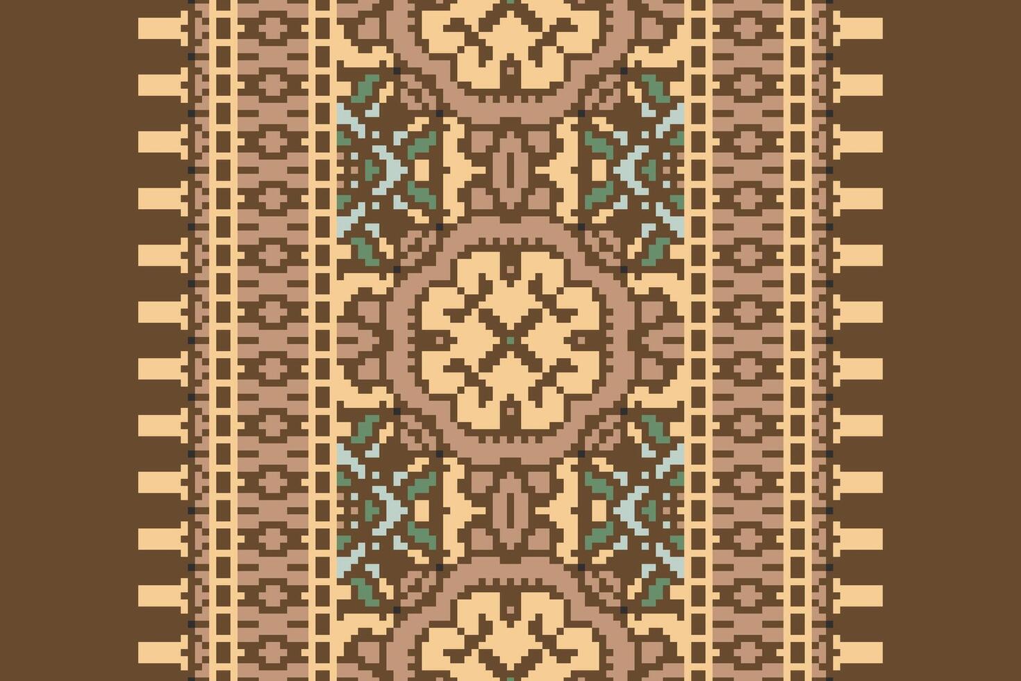 Dhoti Pants Pattern Seamless Scandinavian pattern Motif embroidery, Pixel Ikat embroidery Design for Print egyptian pattern tibetan mandala bandanna vector