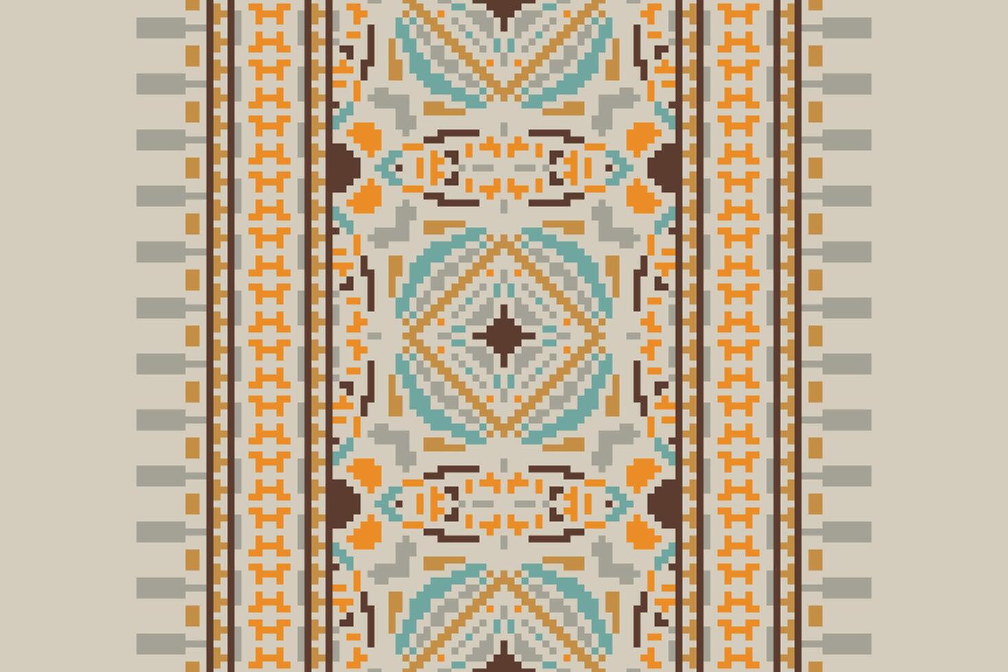 Dhoti Pants Pattern Seamless Scandinavian pattern Motif embroidery, Pixel Ikat embroidery Design for Print scandinavian pattern saree ethnic nativity gypsy pattern vector