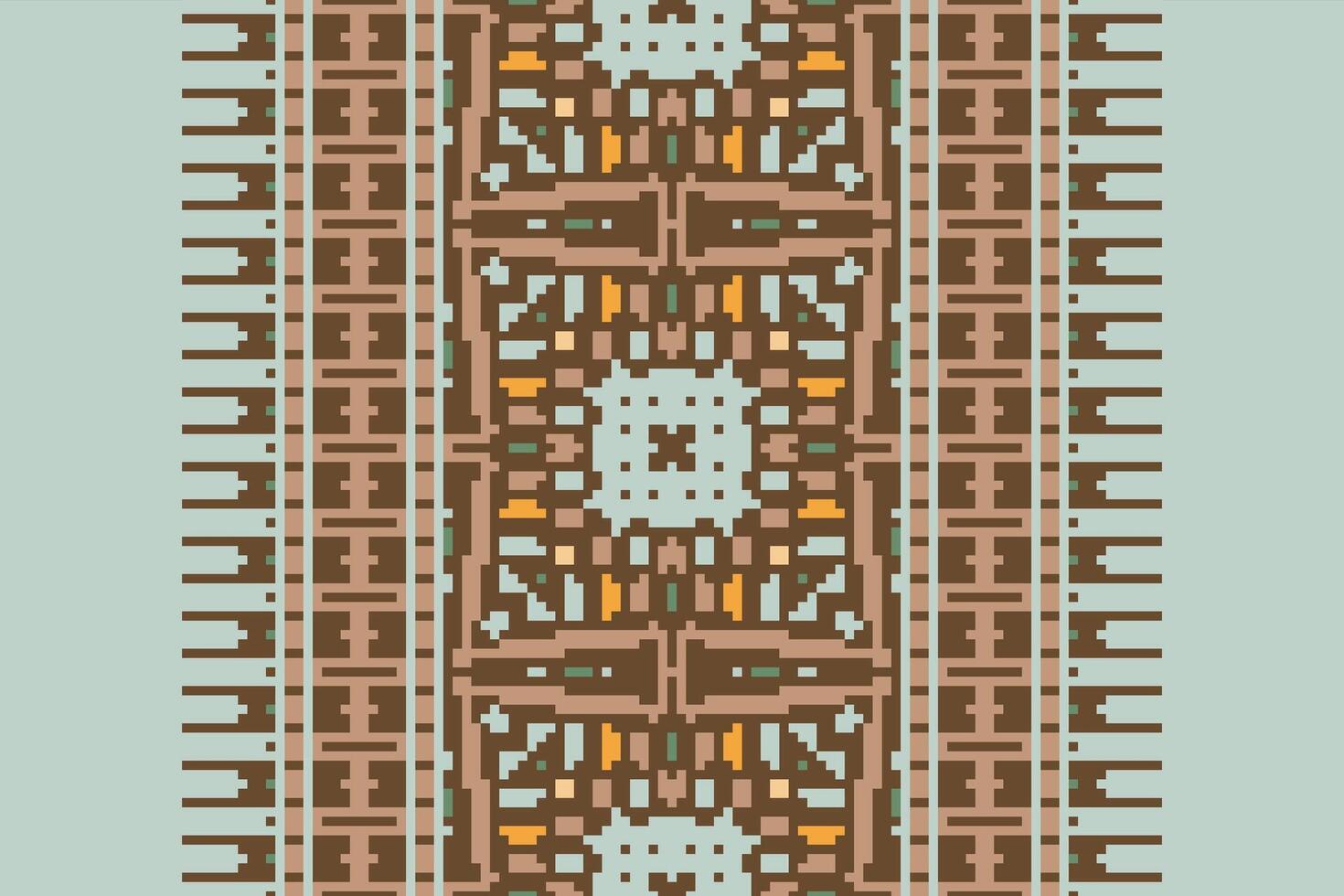 Plazo pattern Seamless Native American, Motif embroidery, Pixel Ikat embroidery Design for Print indonesian batik motif embroidery native american kurta mughal design vector