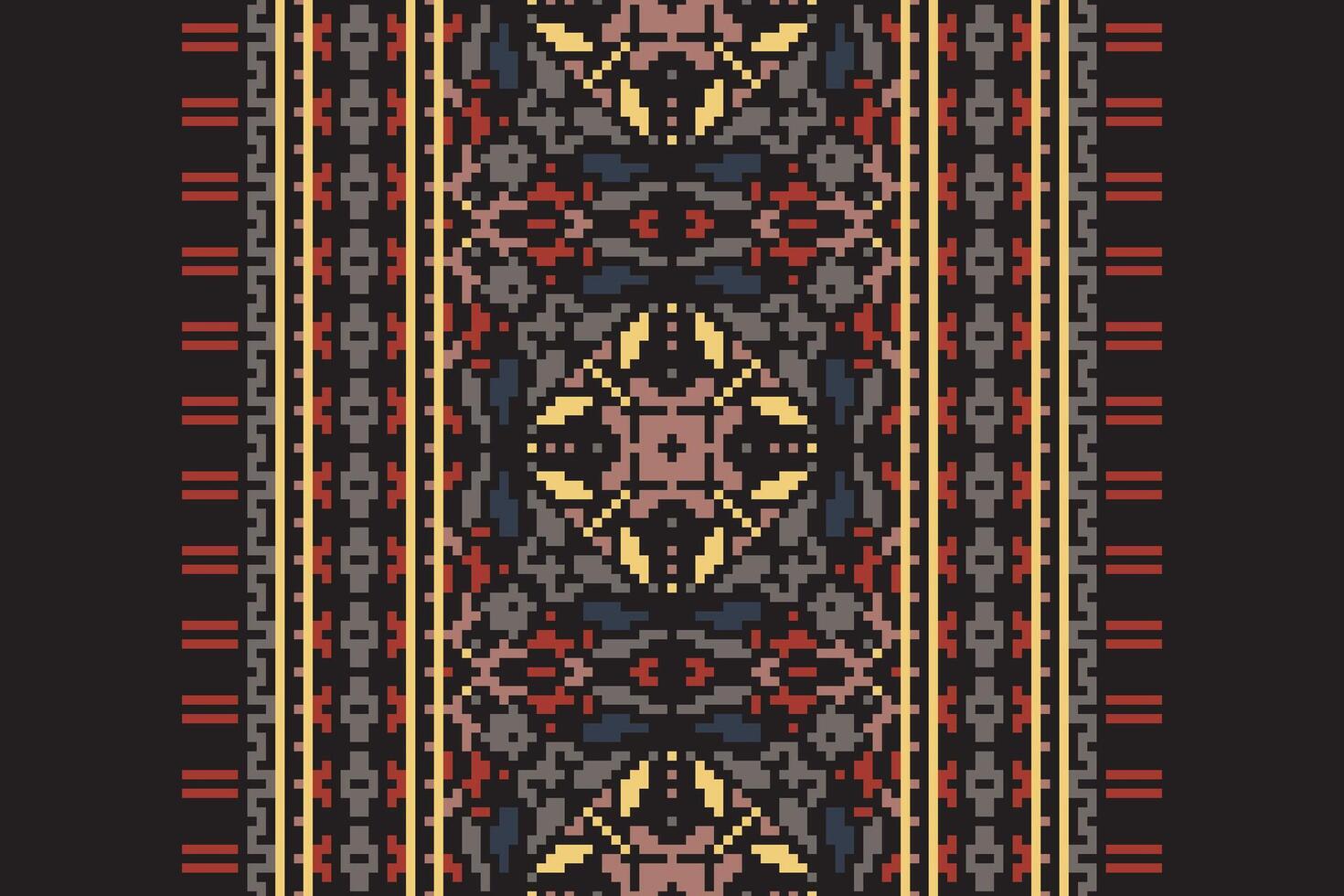 Plazo pattern Seamless Native American, Motif embroidery, Pixel Ikat embroidery Design for Print lace pattern turkish ceramic ancient egypt art jacquard pattern vector