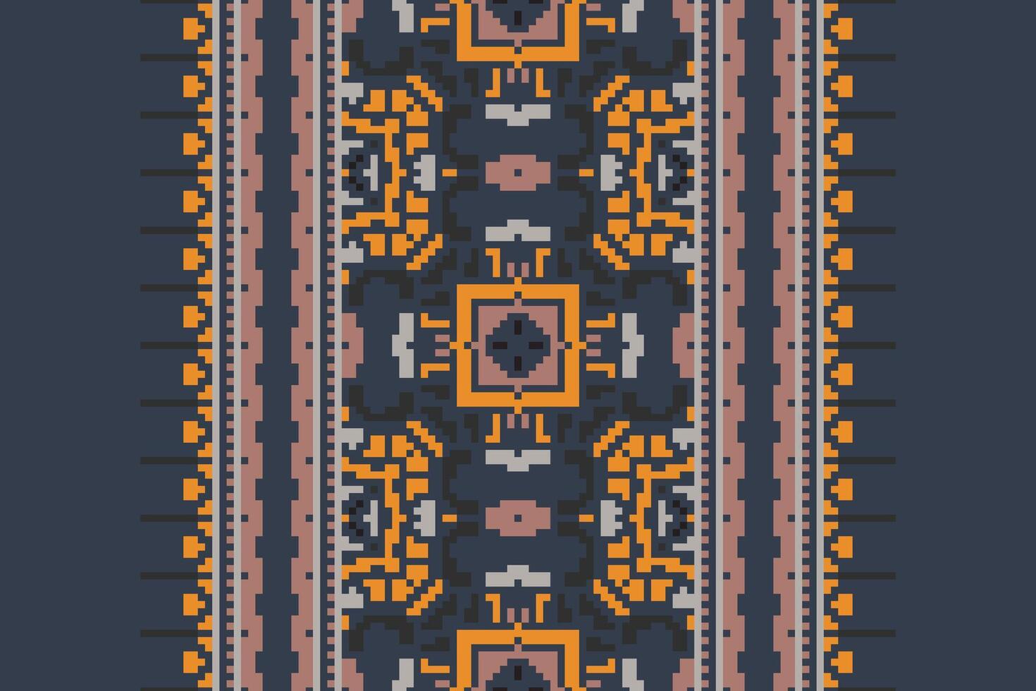 Plazo pattern Seamless Native American, Motif embroidery, Pixel Ikat embroidery Design for Print kurta pattern mughal motifs tapestry pattern floral repeat vector