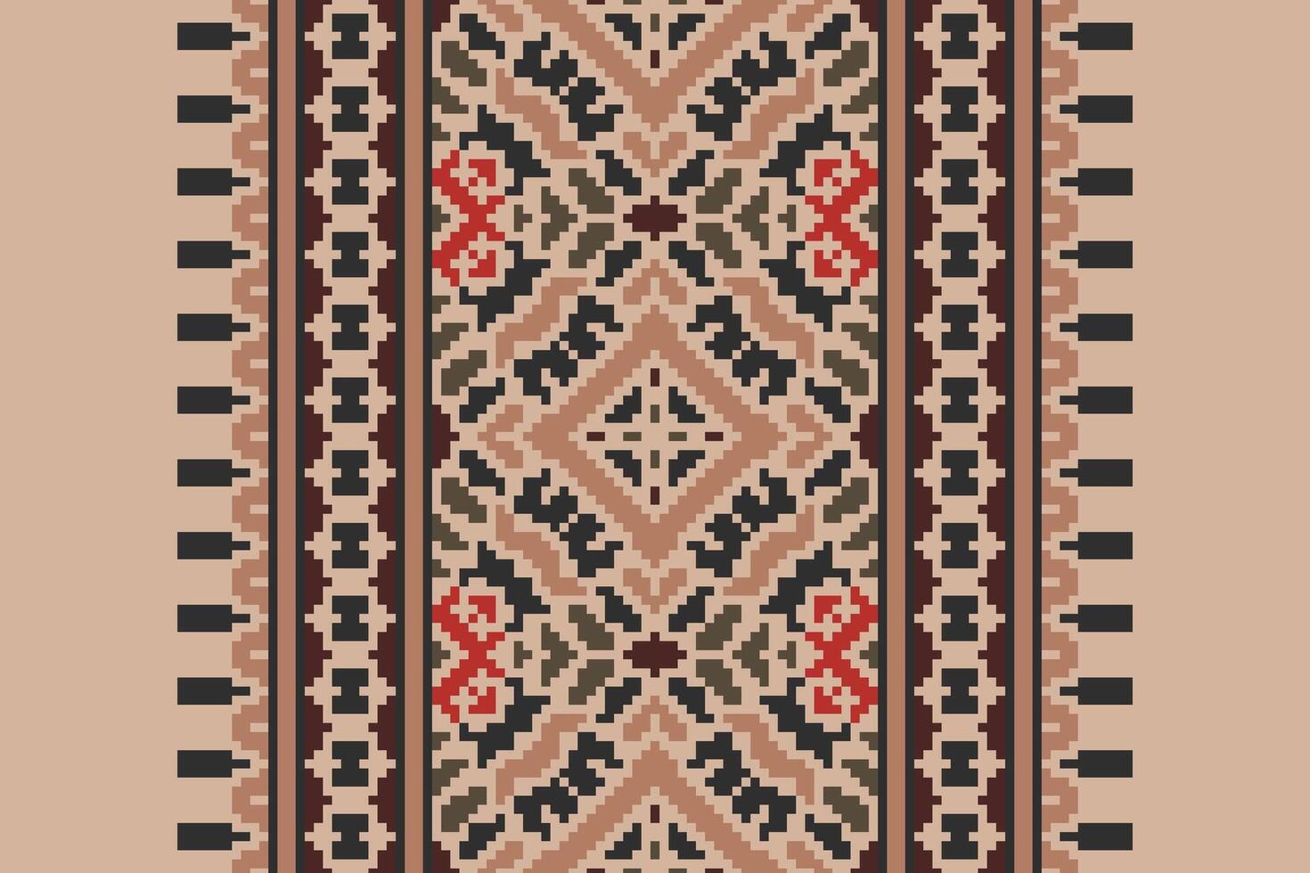 Plazo pattern Seamless Native American, Motif embroidery, Pixel Ikat embroidery Design for Print egyptian pattern tibetan mandala bandanna vector