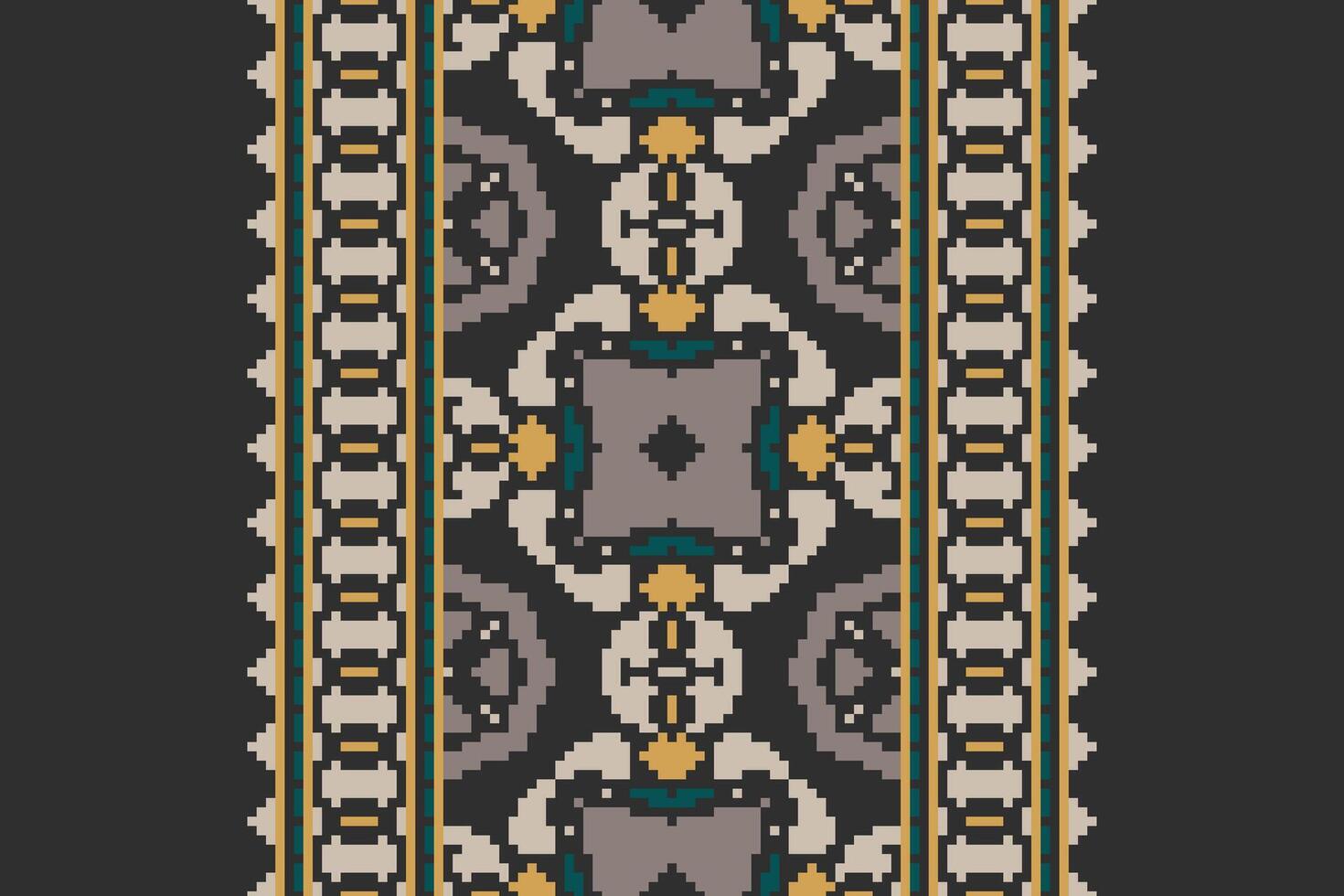 Plazo pattern Seamless Australian aboriginal pattern Motif embroidery, Pixel Ikat embroidery Design for Print indonesian batik motif embroidery native american kurta mughal design vector