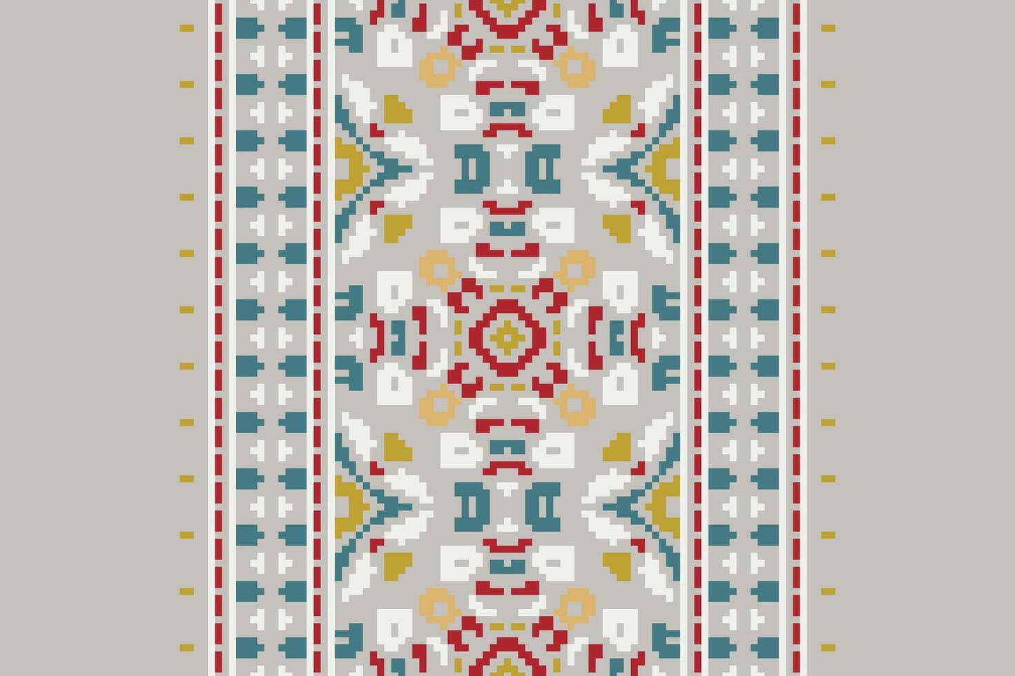 Plazo pattern Seamless Australian aboriginal pattern Motif embroidery, Pixel Ikat embroidery Design for Print scandinavian pattern saree ethnic nativity gypsy pattern vector