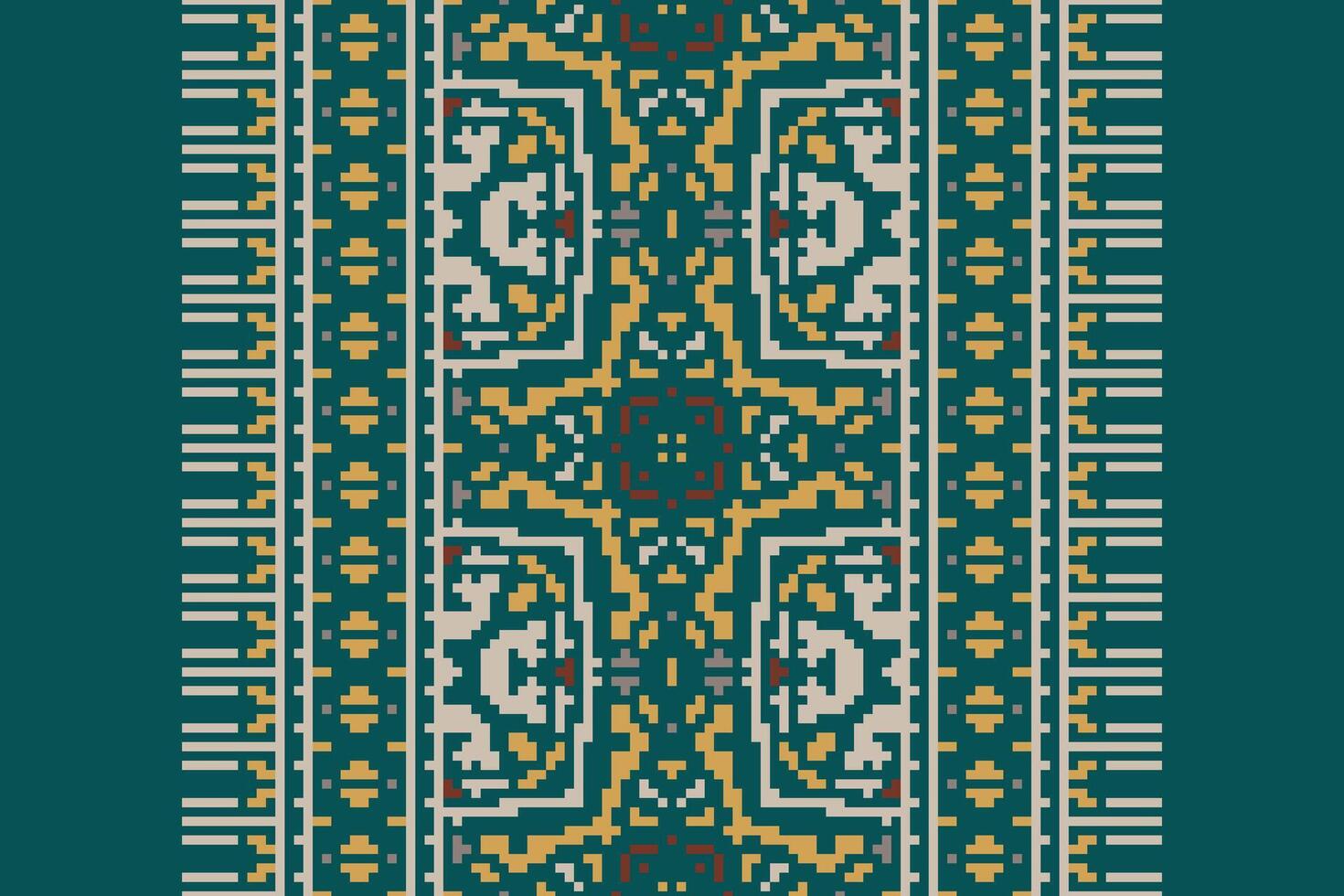 Plazo pattern Seamless Australian aboriginal pattern Motif embroidery, Pixel Ikat embroidery Design for Print tapestry floral kimono repeat pattern lacing spanish motif vector