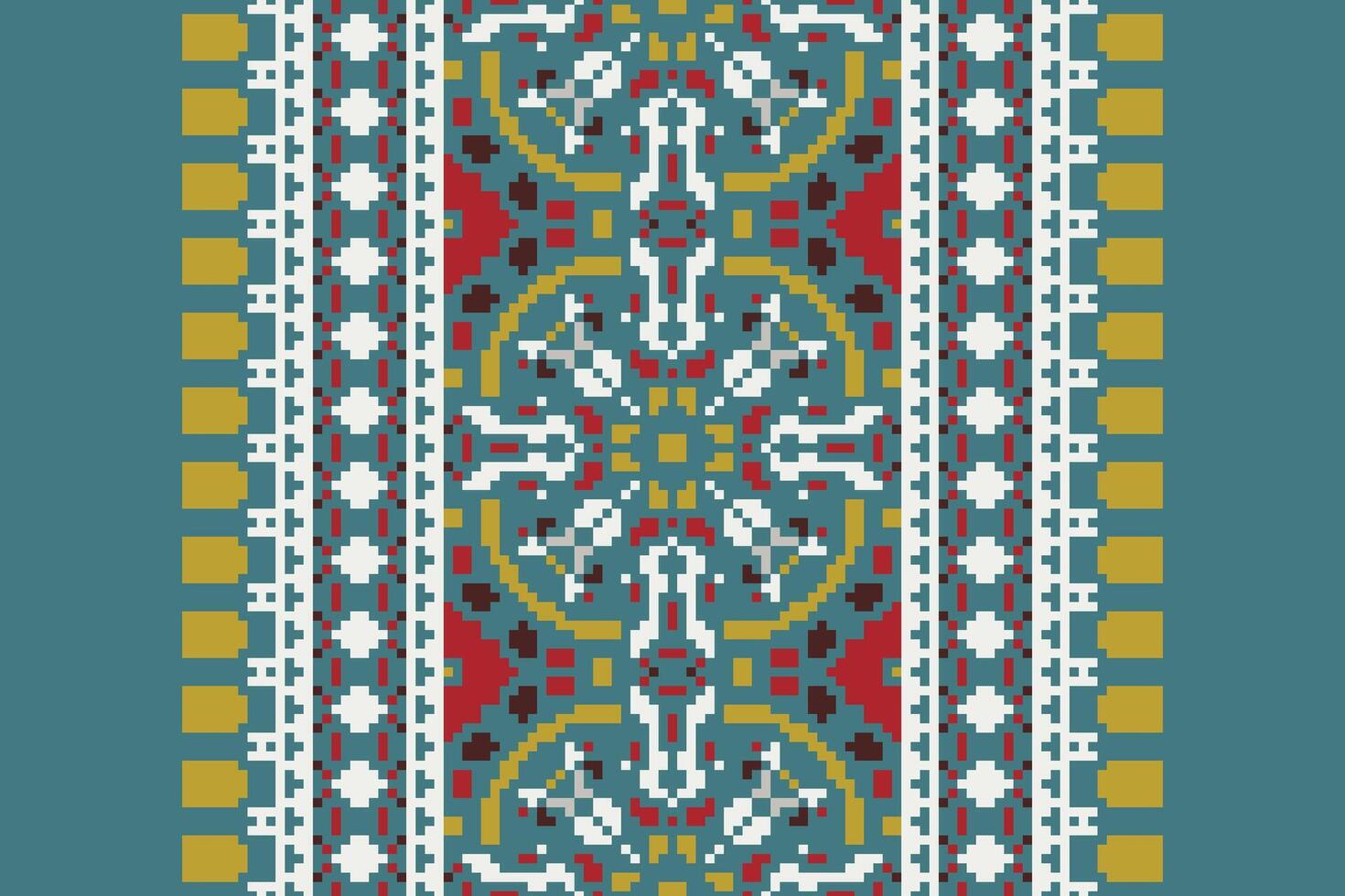 Plazo pattern Seamless Australian aboriginal pattern Motif embroidery, Pixel Ikat embroidery Design for Print figure tribal ink on cloth patola sari vector