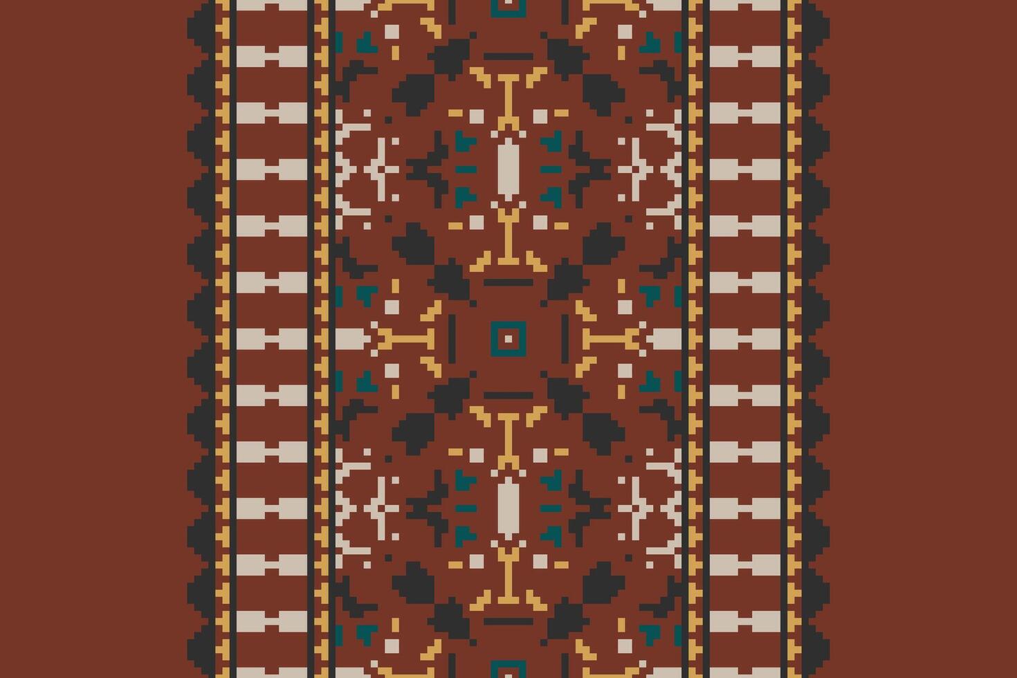 Plazo pattern Seamless Australian aboriginal pattern Motif embroidery, Pixel Ikat embroidery Design for Print indigenous art aboriginal art pattern floral kurti mughal border vector