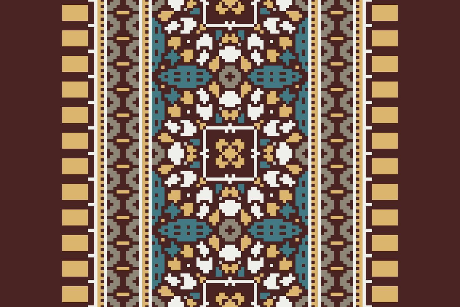 Plazo pattern Seamless Australian aboriginal pattern Motif embroidery, Pixel Ikat embroidery Design for Print scandinavian pattern saree ethnic nativity gypsy pattern vector