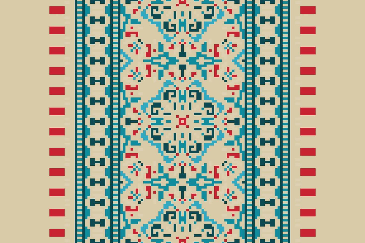 Plazo pattern Seamless Mughal architecture Motif embroidery, Pixel Ikat embroidery Design for Print jacquard slavic pattern folklore pattern kente arabesque vector
