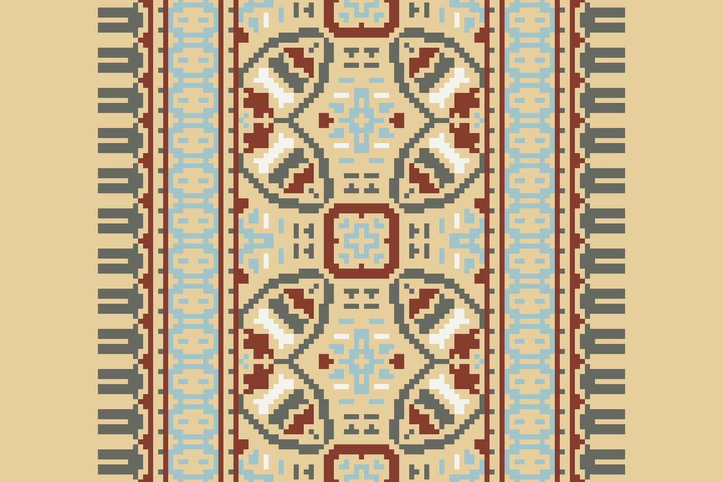 Plazo pattern Seamless Scandinavian pattern Motif embroidery, Pixel Ikat embroidery Design for Print jacquard slavic pattern folklore pattern kente arabesque vector