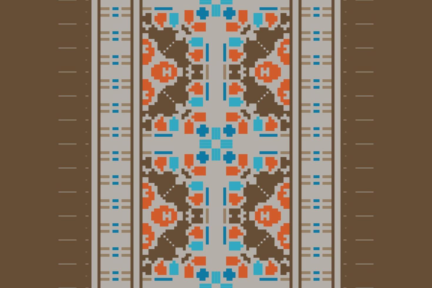 Banarasi Pattern Seamless Native American, Motif embroidery, Pixel Ikat embroidery Design for Print Texture fabric saree sari carpet. kurta patola saree vector
