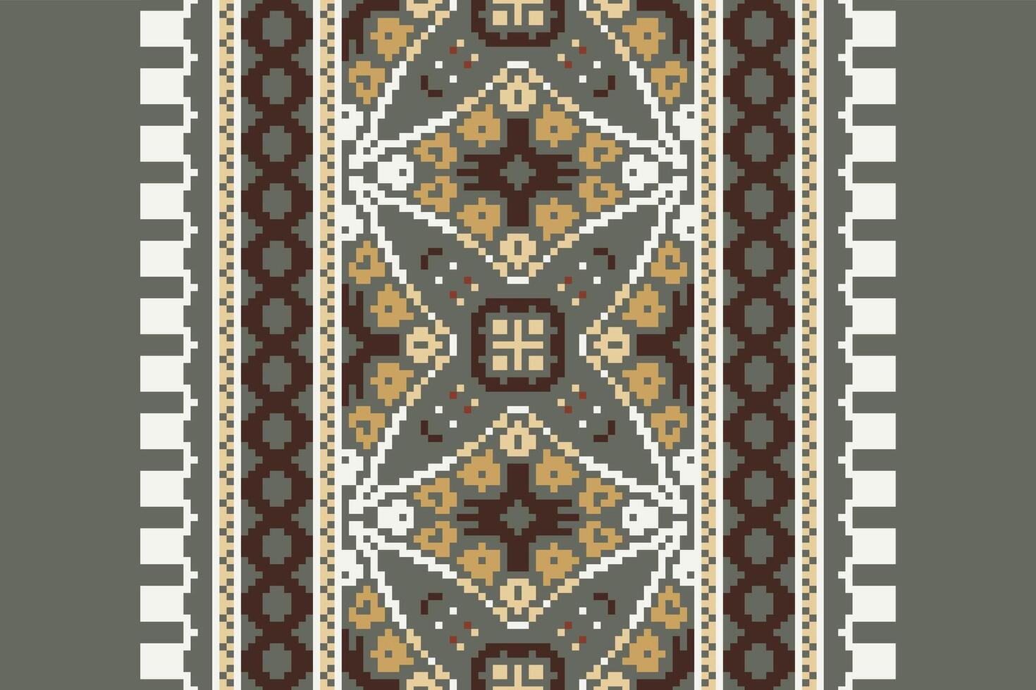 Plazo pattern Seamless Scandinavian pattern Motif embroidery, Pixel Ikat embroidery Design for Print border embroidery ancient egypt vector